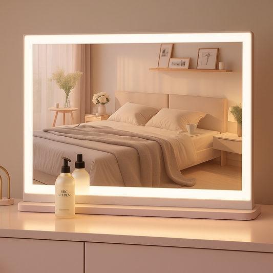 Large Lighted Makeup Mirror with Smart Touch