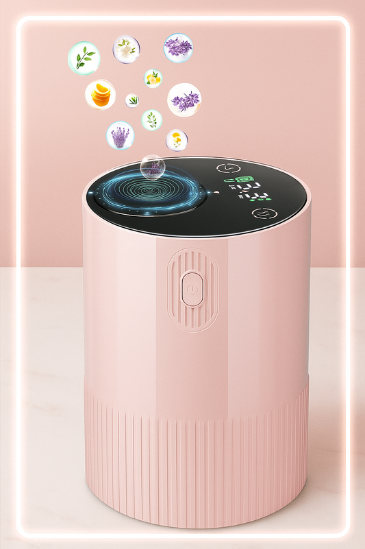 Waterless Essential Oil Diffuser Portable: Pink Cordless Diffuser Battery