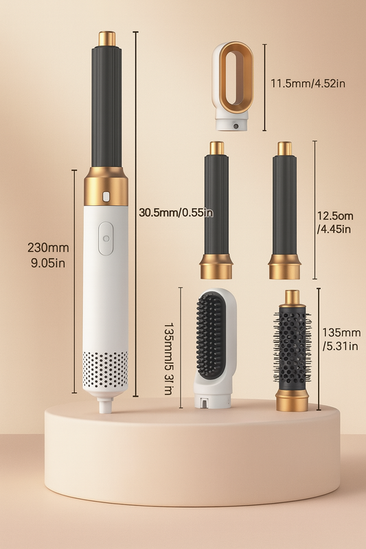 LuxeFit Beauty 5-in-1 Hair Styler Brush